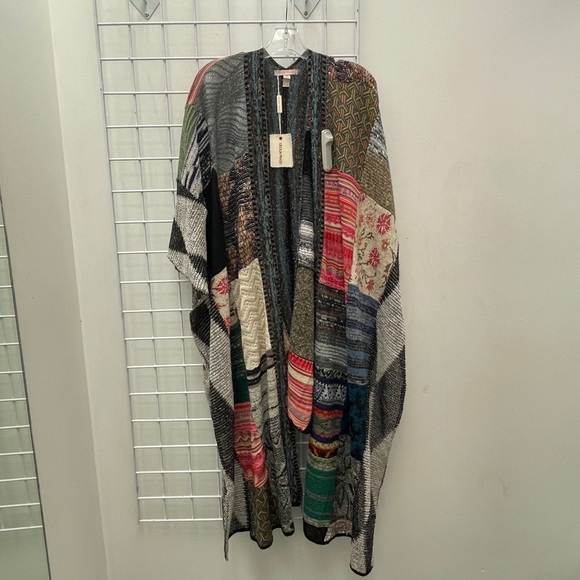 NWT Caroline Patchwork Poncho By Cecilia Prado for Anthropologie - autumn shawl - Picture 4 of 8